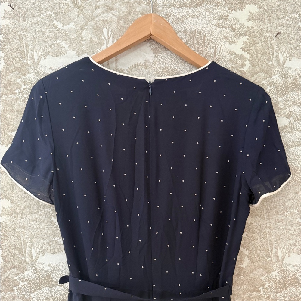 Vintage 100% Silk Dana Buchman Navy Maxi Dress - Picture 6 of 6